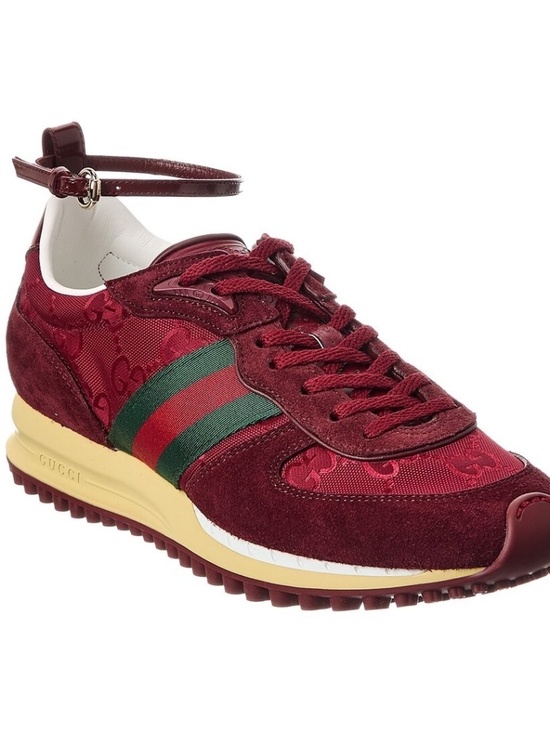 Gucci Re-Motion Gg Nylon & Suede Sneaker – Bluefly GUCCI Women\'s Re-Motion GG Nylon & Suede Sneaker Size 8 (US) NIB 832918